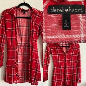 Red Plaid Top Size S